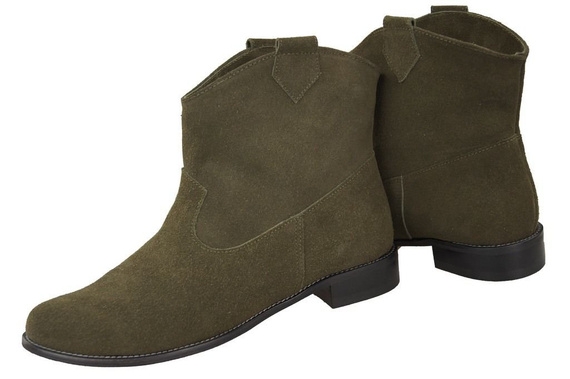 Dámské kozačky Bottle Jaro / podzim přírodní kůže velur 132 L ElitaBut