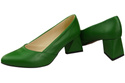 Dámské Lodičky Zelená Pravá Kůže Špičatá Špička Podpatek ElitaBut 221