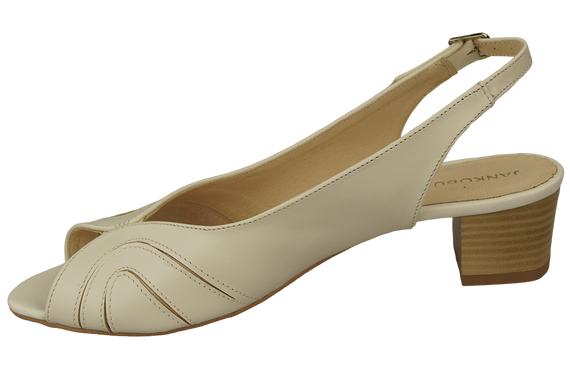 Dámská obuv Přírodní kůže Sandály Béžová Ecru 991 ElitaBut