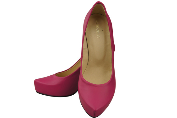 Dámská obuv Fialové lodičky Stiletto z přírodní kůže 205 ElitaBut