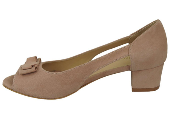 Dámské sandály Powder Pink Suede Natural Leather 145 Z ElitaBut
