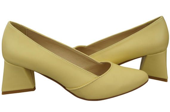 Dámské Lodičky Banán Pravá Kůže Špičatá Špička Podpatek ElitaBut 221