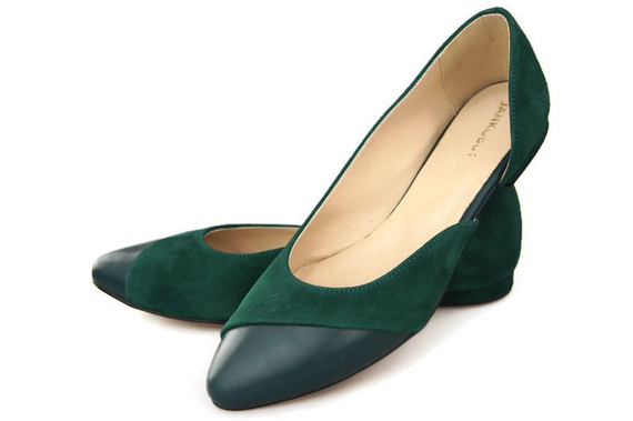 Dámské boty Balerina Malachite přírodní kůže Semiš 146 ElitaBut