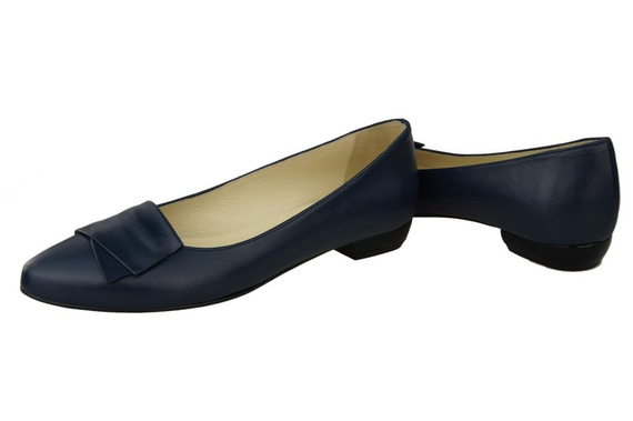 Dámské boty Baleríny navy blue přírodní kůže 988 ElitaBut