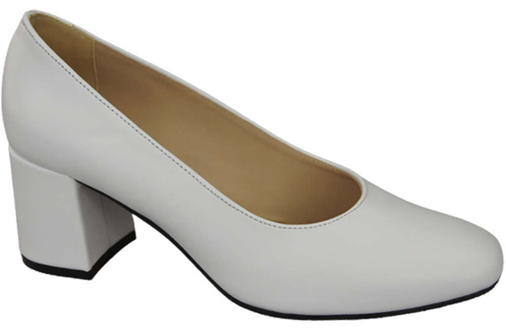 Dámská obuv Přírodní kožené lodičky 171 White ElitaBut