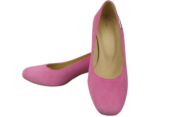 Pohodlná dámská obuv Fuchsia Natural Suede Leather 172 od ElitaBut