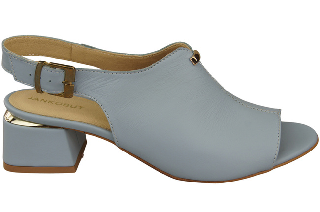 Dámská obuv Sandály Light Blue Gold Buckle Natural Leather 198 ElitaBut