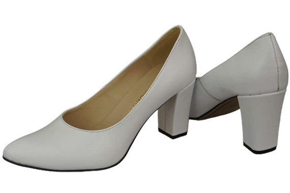 Dámská obuv White Natural Leather pumps 170 ElitaBut