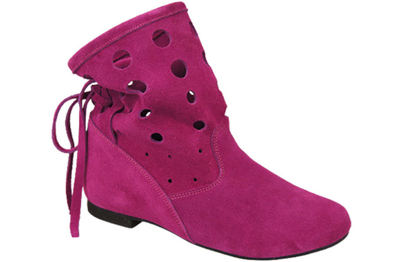 Obuv Dámská přírodní kůže velur Fialová 160 ElitaBut