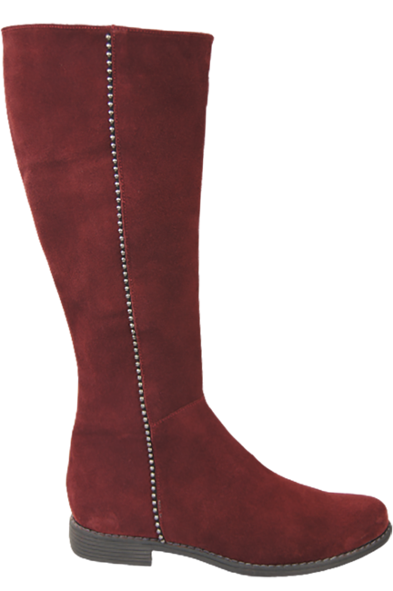 Dámské boty Maroon přírodní kůže Velour 153 ElitaBut