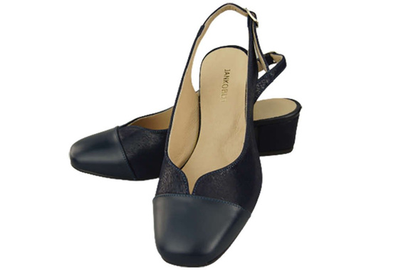 Dámská obuv Sandály z přírodní kůže 165 Navy blue ElitaBut