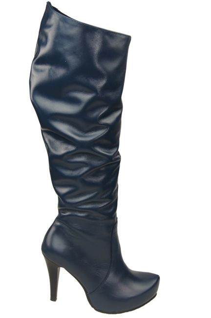 Dámské boty na platformě Přírodní kůže Námořnická modř 120 ElitaBut