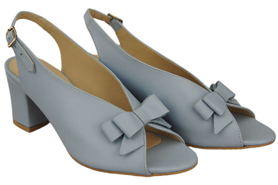 Dámské sandály Light Blue Faced Leather 148 L ElitaBut