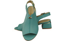 Dámská obuv Tyrkysové sandály se zlatou přezkou Přírodní kůže 198 ElitaBut