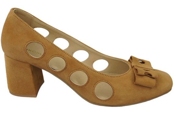 Dámská obuv Červené semišové lodičky 182 ElitaBut