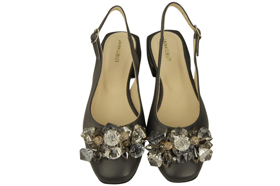 Dámská obuv Graphite sandály s krystaly Přírodní kůže 215 ElitaBut