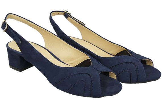 Dámská obuv Přírodní semišová kůže Sandály Námořnická modř 991 ElitaBut