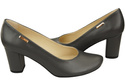 Klasické dámské boty Almond Nose Graphite Women's Leather Dukes 201 ElitaBut