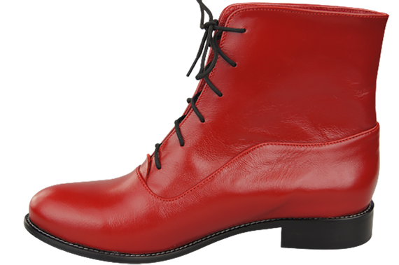 Dámské kozačky červené Jaro/podzim přírodní kůže 155 L ElitaBut