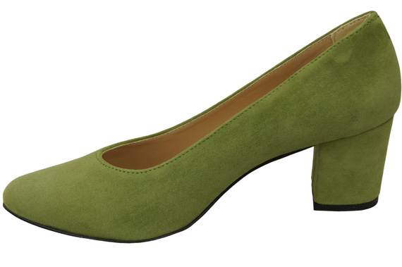 Dámská obuv Pistachio Natural Leather Suede pumps 106 ElitaBut