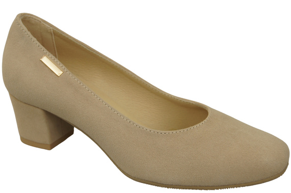 Pohodlná dámská obuv Béžová přírodní kůže semišová 172 od ElitaBut