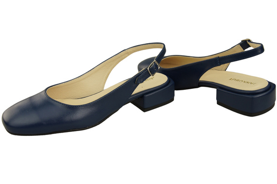 Dámská obuv Navy Blue Sandály na plochém podpatku Natural Leather 206 ElitaBut