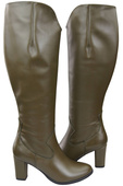 Stylová dámská obuv Olive Stiletto Boots Natural Leather 211 ElitaBut
