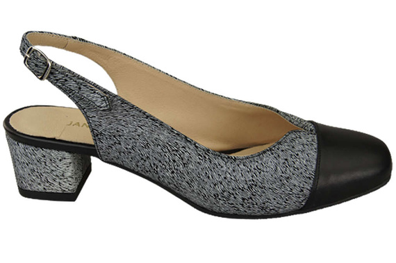 Dámská obuv Sandály Přírodní kůže 165 Black - White ElitaBut