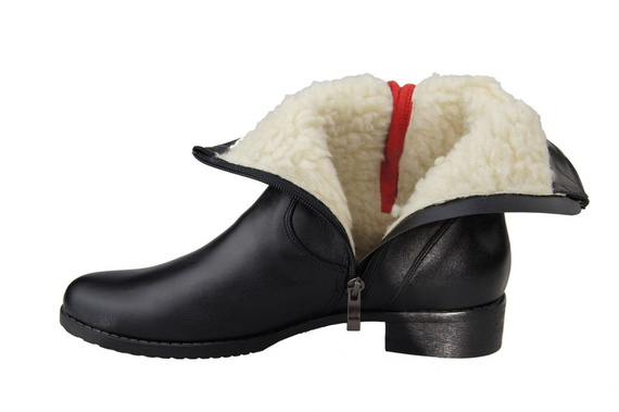 Dámská obuv Přírodní kožené boty Black 811 ElitaBut