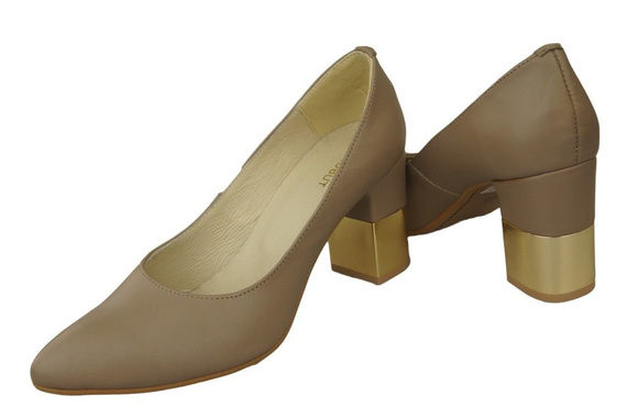 Dámská obuv Cappuccino lodičky Přírodní kůže 144 ElitaBut