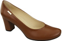 Dámská obuv Classic Brown Natural Leather Almond Nose pumps 201 ElitaBut