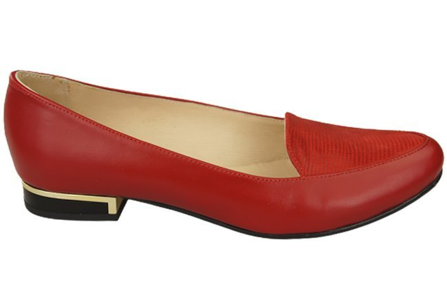 Dámské baletní boty Lords Natural Leather Red 908 ElitaBut