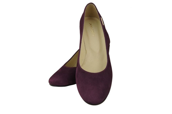 Dámská obuv Maroon Natural Leather Suede pumps 125 ElitaBut