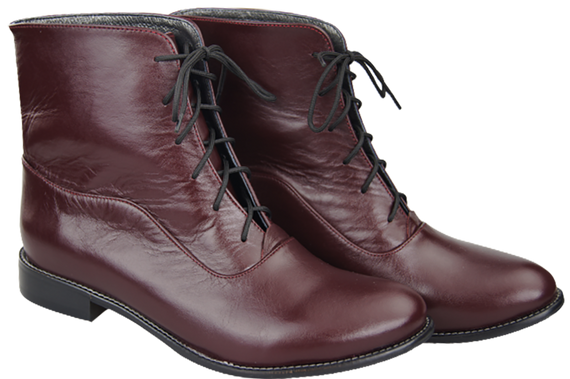 Dámské boty Maroon Jaro/podzim přírodní kůže 155 L ElitaBut