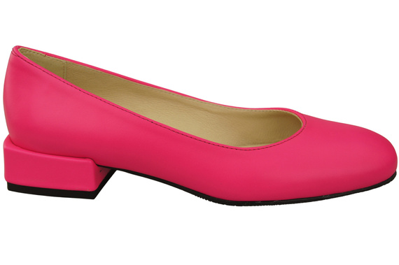 Pohodlná dámská obuv Pumpkins Neon Pink Flat Natural Leather 204 ElitaBut