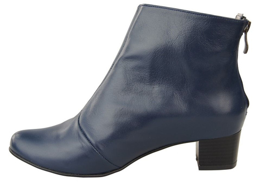 Dámská obuv Přírodní kožené kozačky Námořnická modrá 987 ElitaBut