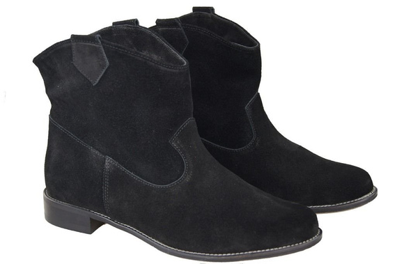 Obuv Dámské kozačky černé Jaro / Podzim přírodní kůže velur 132 L ElitaBut