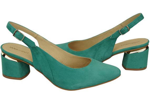 Dámské sandály z přírodní semišové kůže tyrkysové Elegance a pohodlí 196 Od ElitaBut