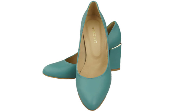 Dámská obuv Tyrkysové lodičky Přírodní kůže 179 ElitaBut