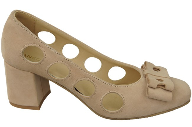 Dámská obuv Dámské lodičky Powder pink Přírodní semišová kůže 182 ElitaBut