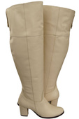 Dámské boty Beige Musketeers High over the knee natural leather 190 ElitaBut