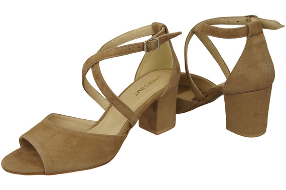 Dámská obuv Olive Leather Suede Sandals 111 ElitaBut