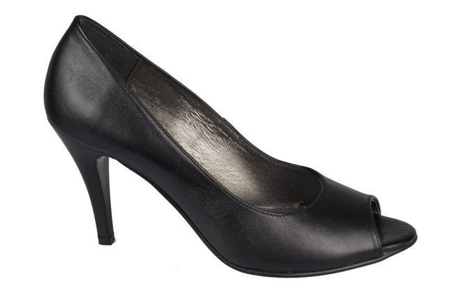 Dámská obuv Přírodní kožené lodičky Černá 774 ElitaBut