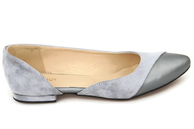 Dámské baleríny Ash natural leather Suede 146 ElitaBut