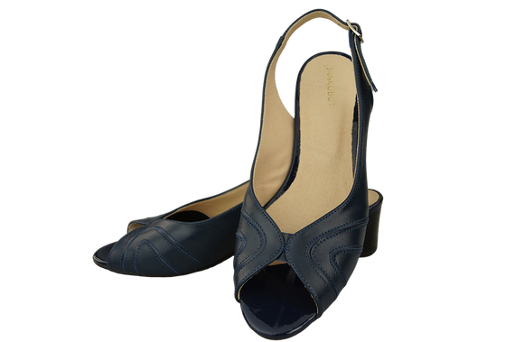 Dámská obuv Přírodní kůže Sandály Navy blue 991 ElitaBut