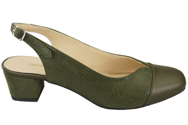 Dámské sandály z přírodní kůže 165 Olive ElitaBut