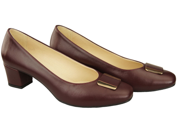 Dámská obuv Natural Leather 187 Maroon ElitaBut
