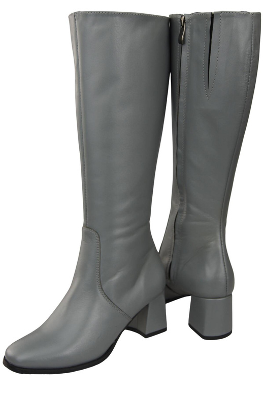 Pohodlná obuv Dámské kozačky na nízkém podpatku Ash přírodní kůže 212 ElitaBut