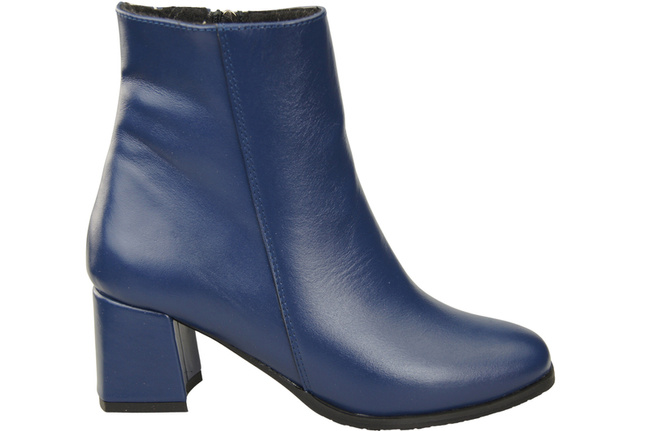 Dámské boty Navy blue for winter natural leather 214 Z ElitaBut