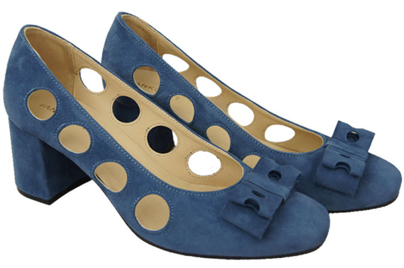 Dámská obuv Dámské lodičky Modrá semišová kůže 182 ElitaBut